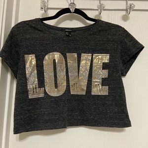 Forever 21 Love Crop Top